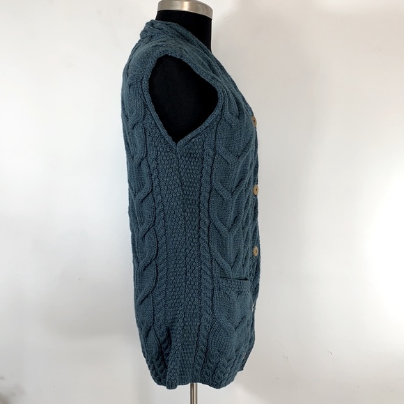 Shannon Woolen Mills Ireland 100% Merino Wool Women’s Size XS Green Sweater Vest - Picture 7 of 11